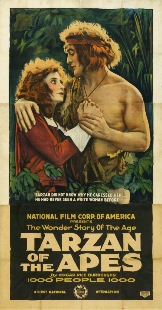 filmaffisch för Tarzan of The Apes 1918